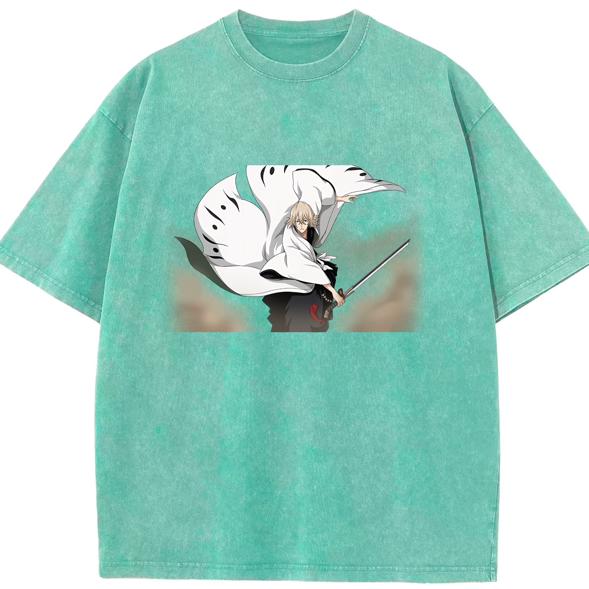 （画像用） "ブリーチ 浦原 喜助（うらはら きすけ） BLEACH Urahara Kisuke " 綿100% ヴィンテージ風 半袖Tシャツ（フロントプリント）